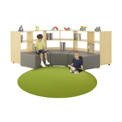 Profile, Set of x3 shelf units and x3 ottomans