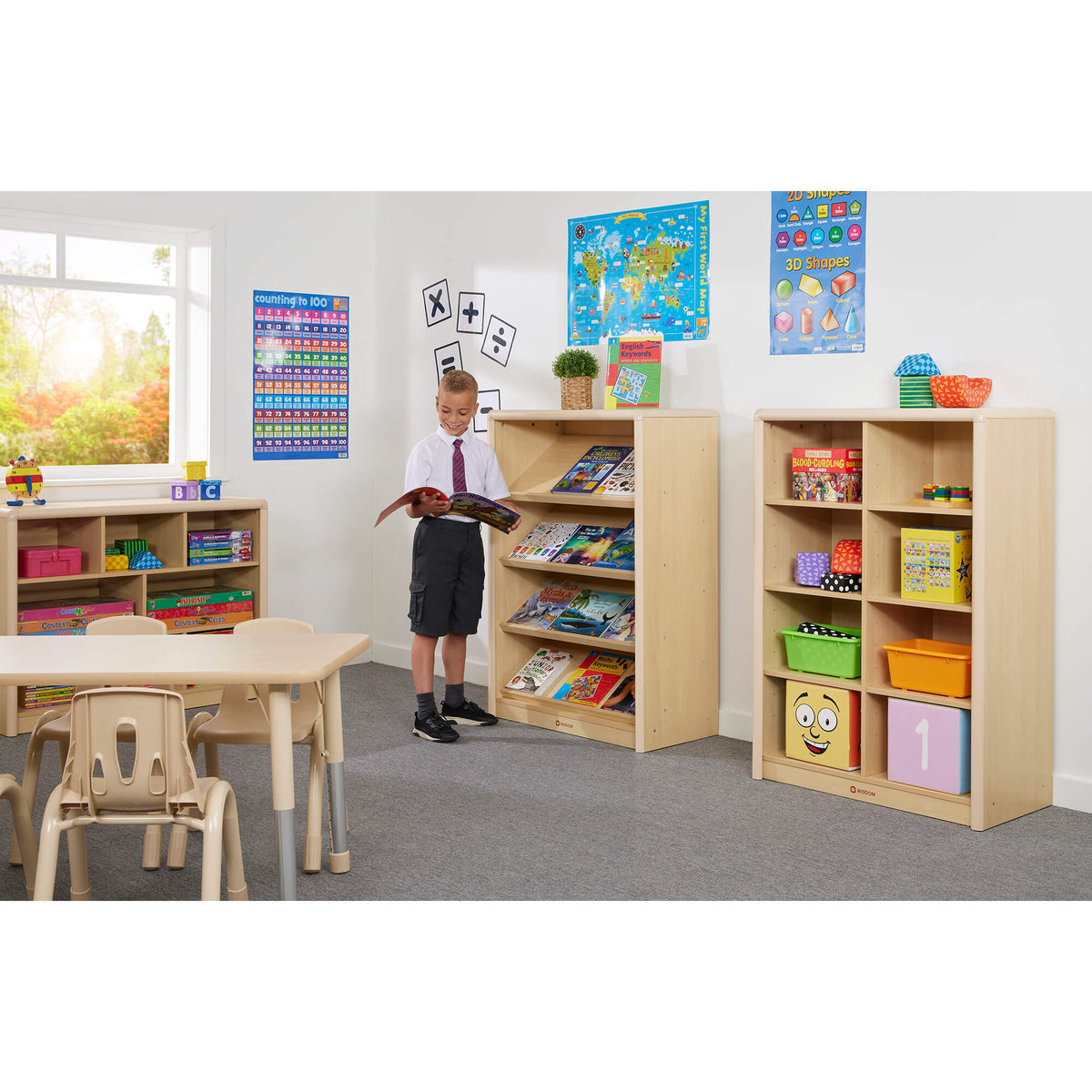 Display Unit Colde Profile, ELEGANT SLOPING BOOK DISPLAY UNIT | Eduplan International