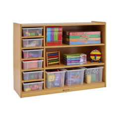 Profile, MILAN 3 LEVEL MULTI STORAGE CABINET - BEECH