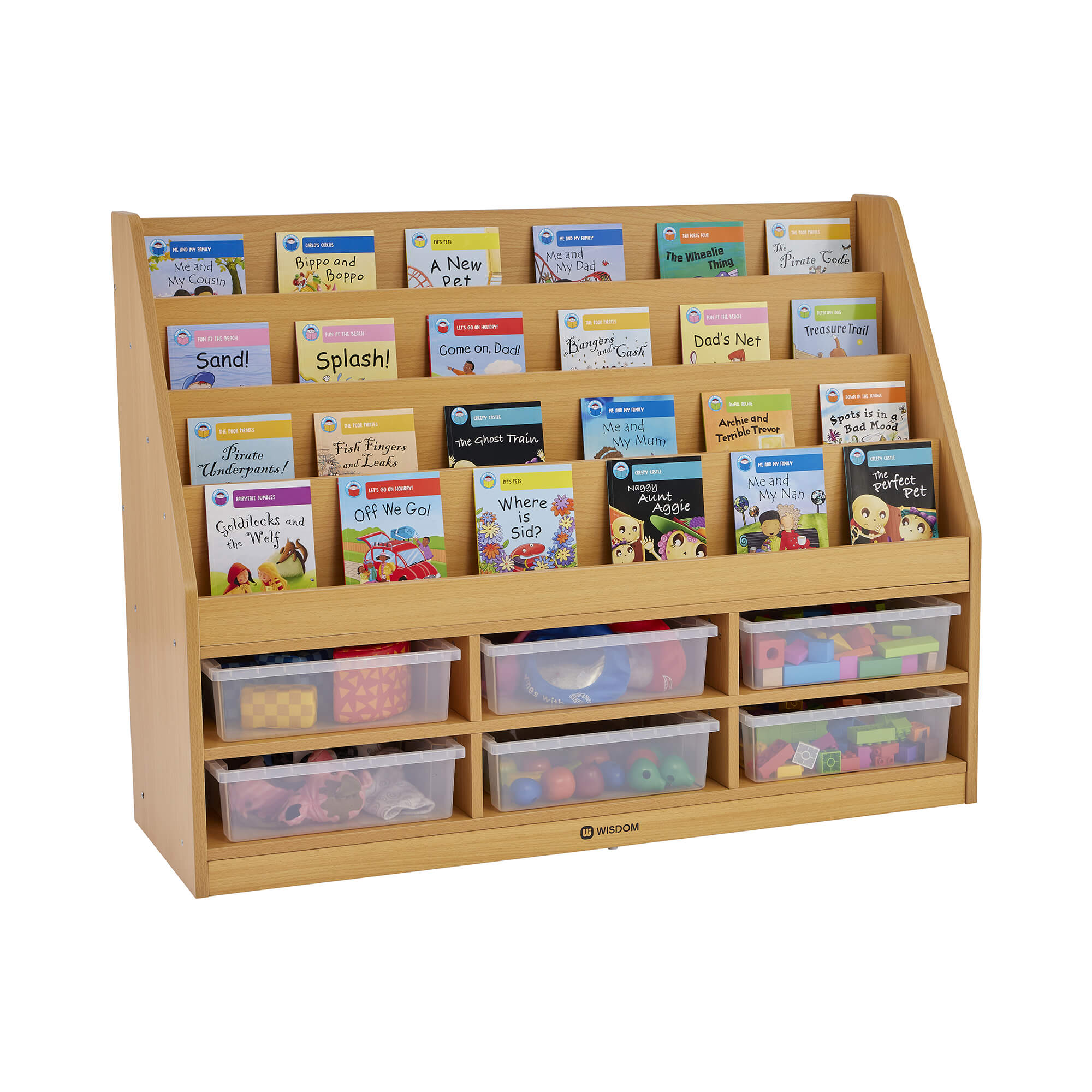 Profile, MILAN 6 COMPARTMENT TIERED BOOKCASE - BEECH