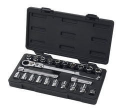 SOCKET SET 3/8IN 23PC SAE METRIC XL PASS THRU W/LOCKING FLEX KD893823