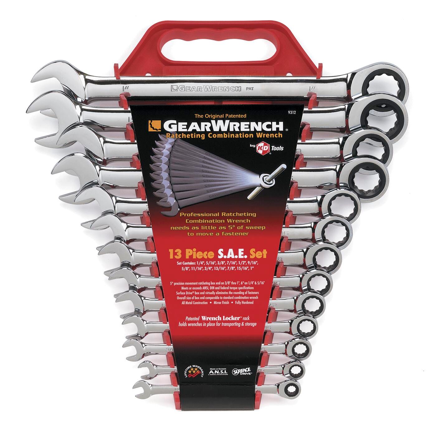 GEARWRENCH SET FRACTIONAL COMBINATION 13 PIECE