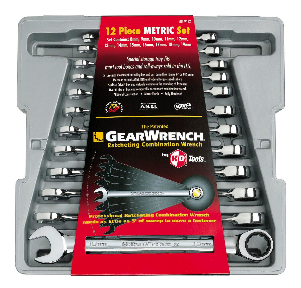 GEARWRENCH SET METRIC 12 PIECE COMBINATION