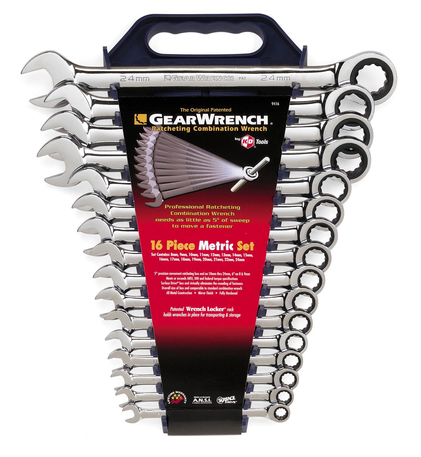 GEARWRENCH SET METRIC 16 PIECE COMBINATION