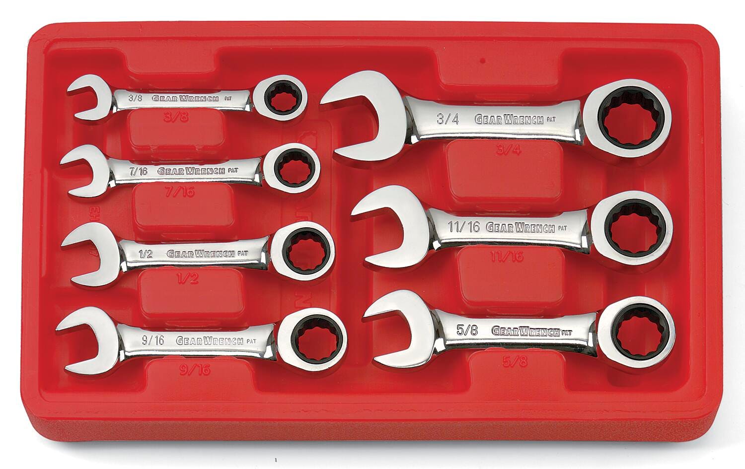 GEARWRENCH SET STUBBY FRACTIONAL 7 PIECE COMBINATION