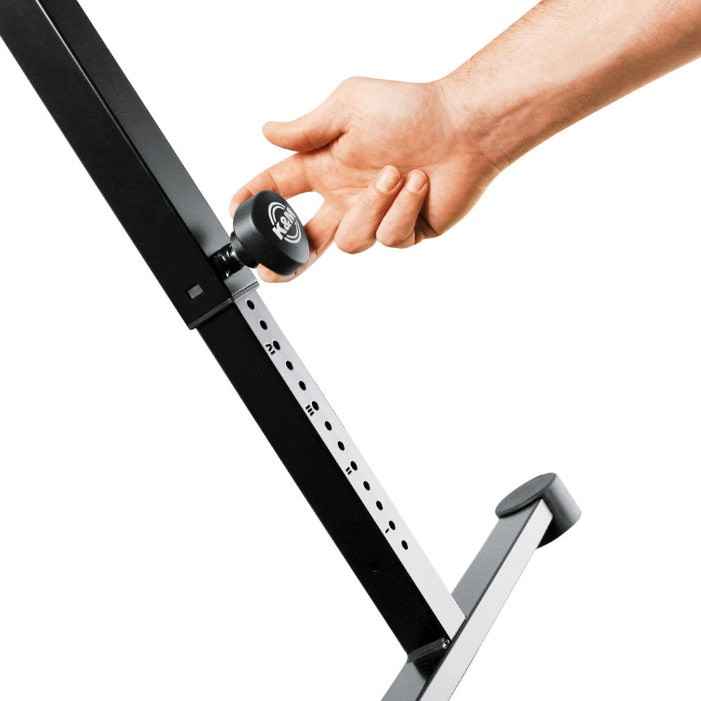 K&M slim table style height adjustable keyboard stand