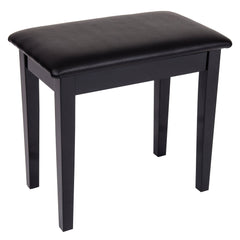 Kinsman KPB01 fixed height piano stool with storage - Satin black