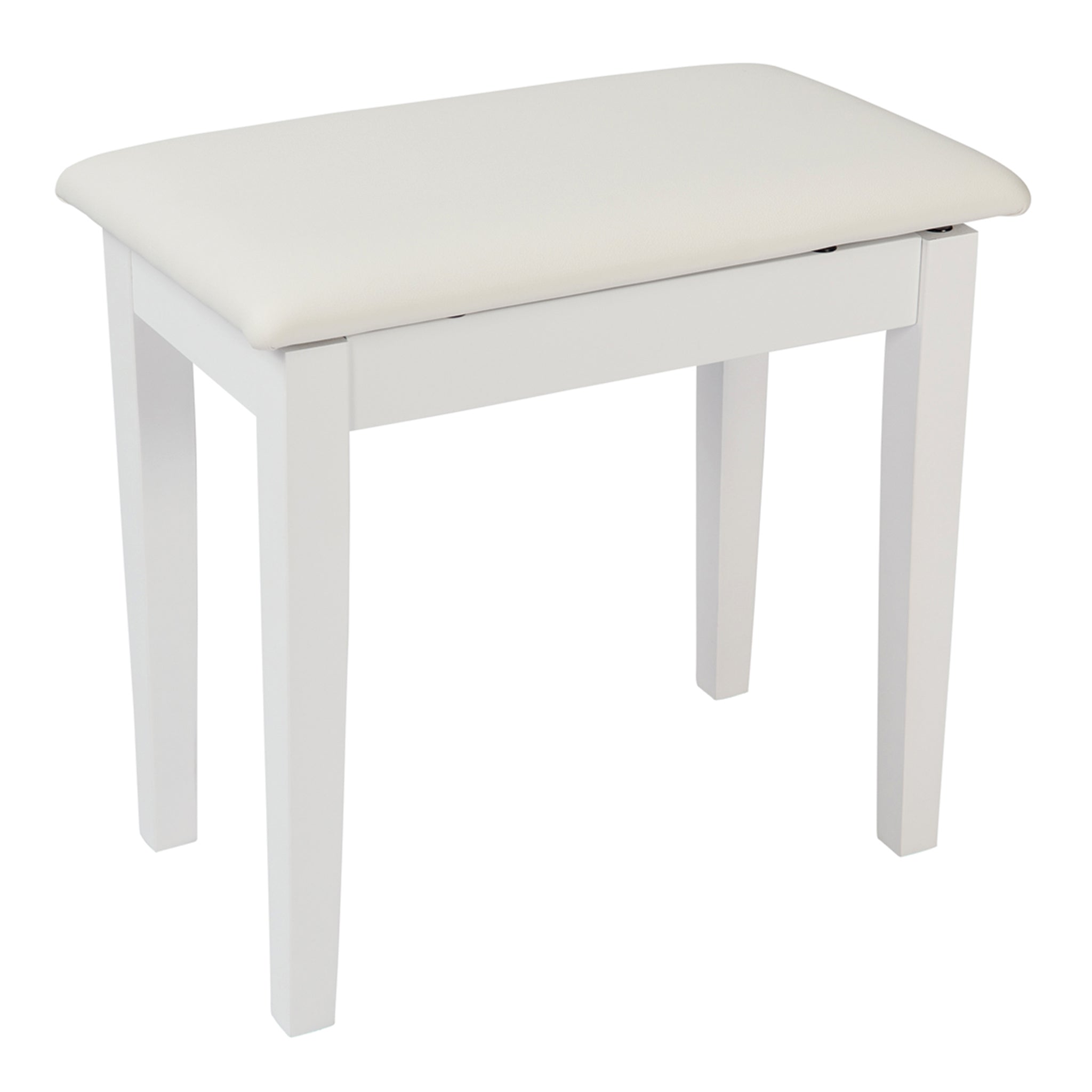 Kinsman KPB01 fixed height piano stool with storage - Satin white