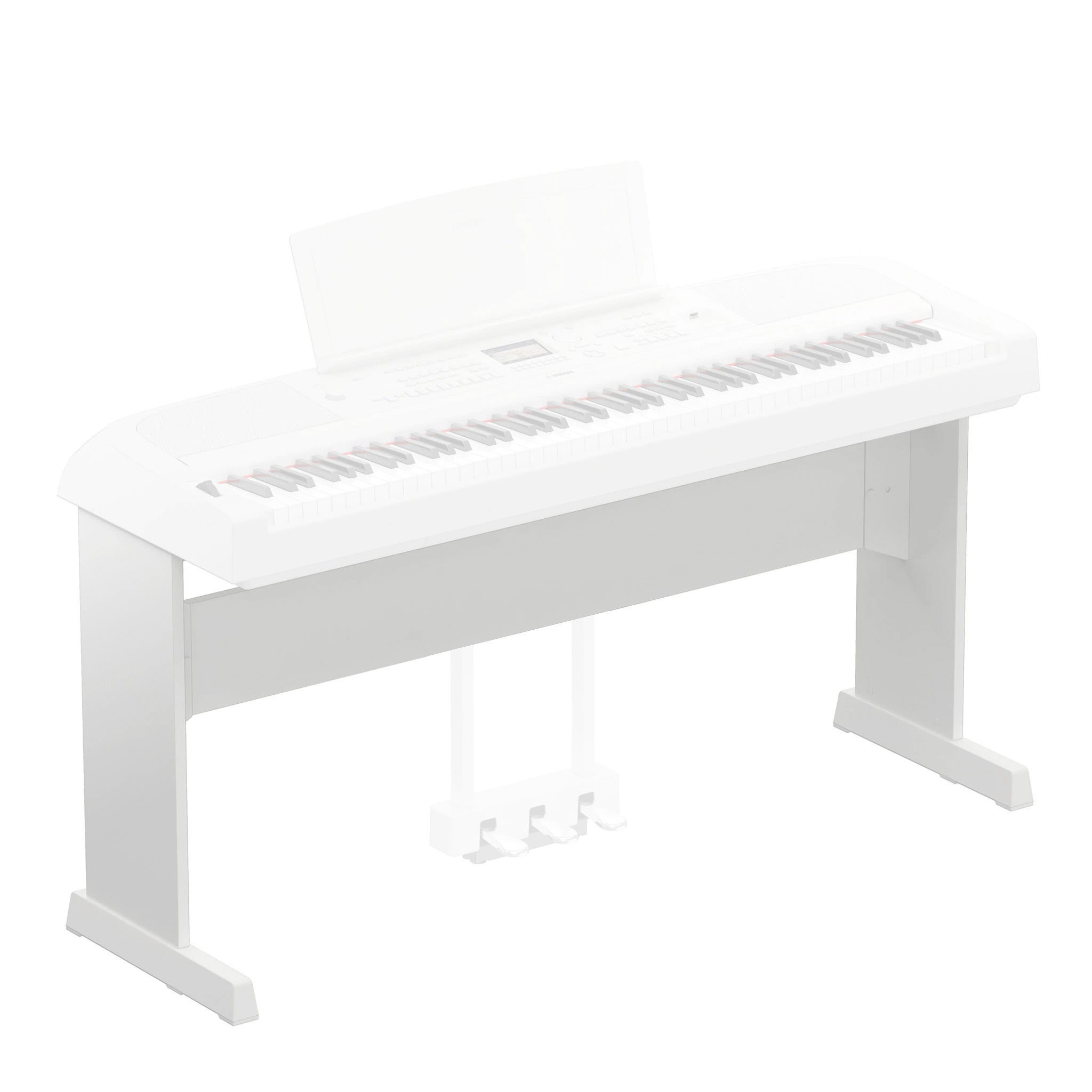 Yamaha L300 fixed keyboard stand for DGX670 and P-S500 digital pianos - White