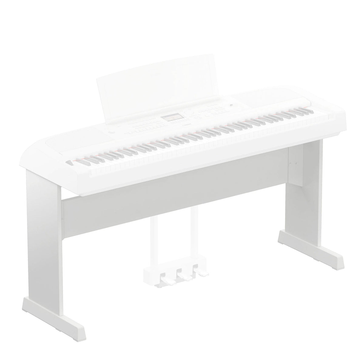 Yamaha L300 fixed keyboard stand for DGX670 and P-S500 digital pianos - White