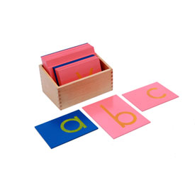 Lower Case Sandpaper Letters with box- English Print