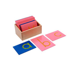 Lower Case Sandpaper Letters with box- English Print
