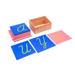 Sandpaper Letters, Capital Case, with Box- English Cursive