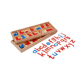 Wood - Large Movable Alphabet (Red & Blue)- English Print