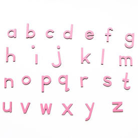 Lowercase Small Movable Alphabet - Pink