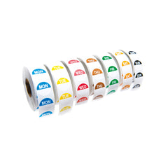 7 Days Daily Dot Labels Round 19mm - 7000pcs