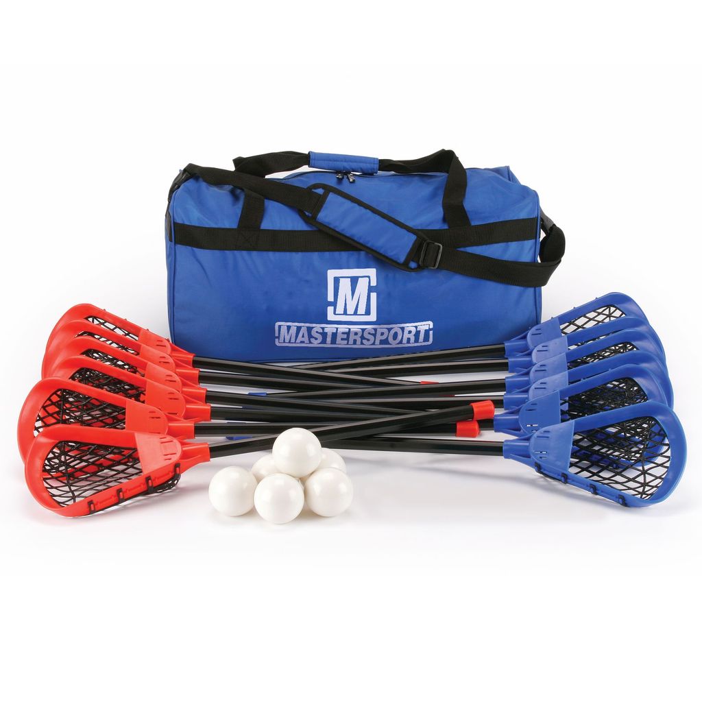 JUNIOR POP LACROSSE STICKS, BALLS AND HOLDALL
