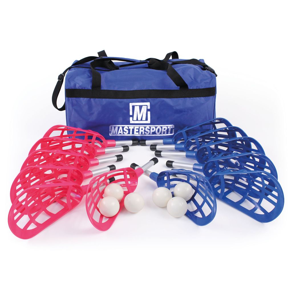 MINI POP LACROSSE STICKS, BALLS AND HOLDALL