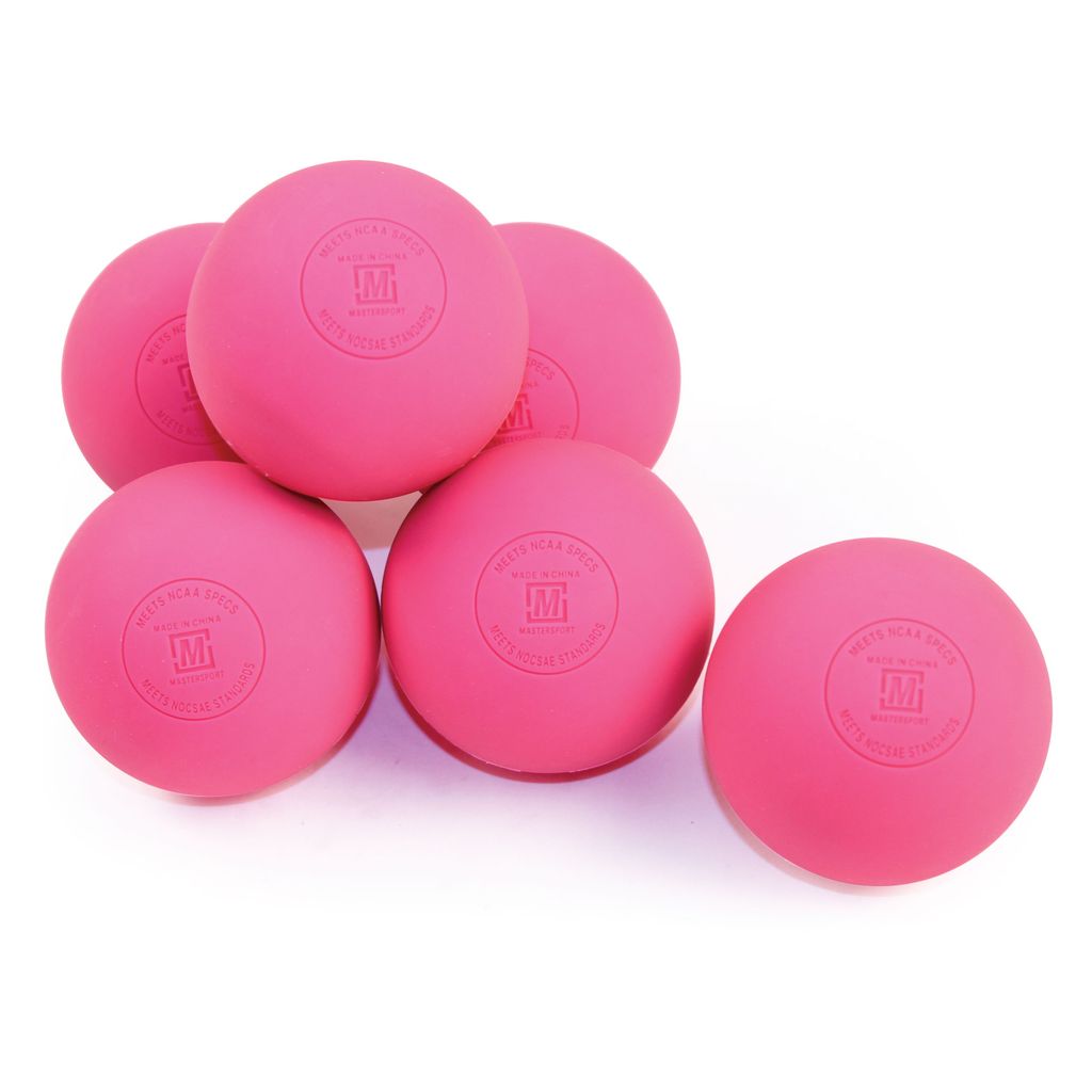 MASTERSPORT LACROSSE BALLS NEON PINK, SET OF 6