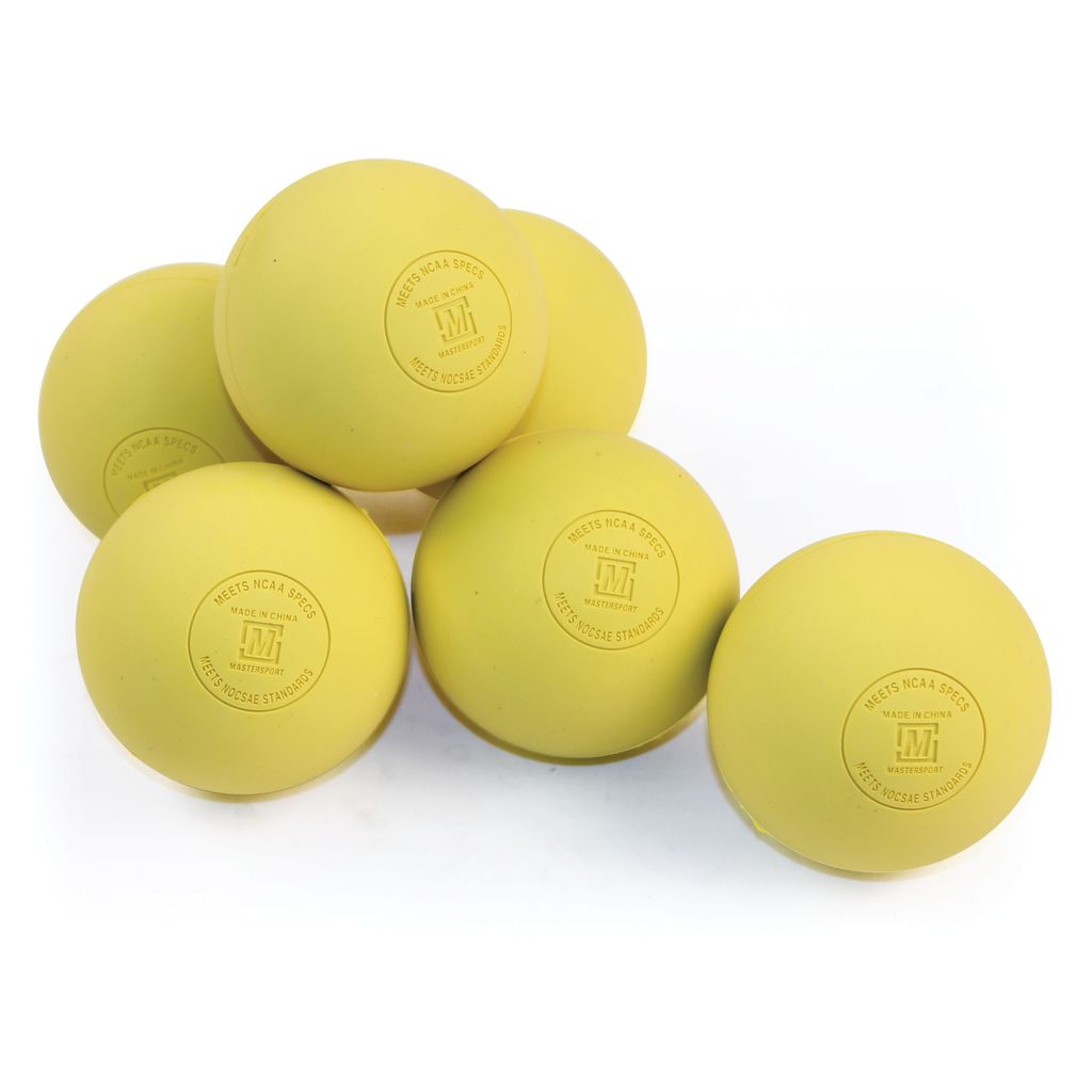 MASTERSPORT LACROSSE BALLS YELLOW, SET OF 6