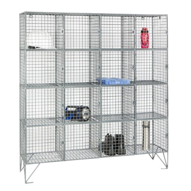 Mesh Locker 16 Compartment, H1305mm x W1220mm x D450mm