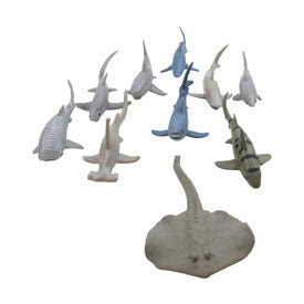 Shark-10pcs plastic 5-10cm