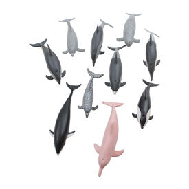 Various dolphins -10pcs plastic 5-10cm