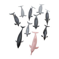 Various dolphins -10pcs plastic 5-10cm