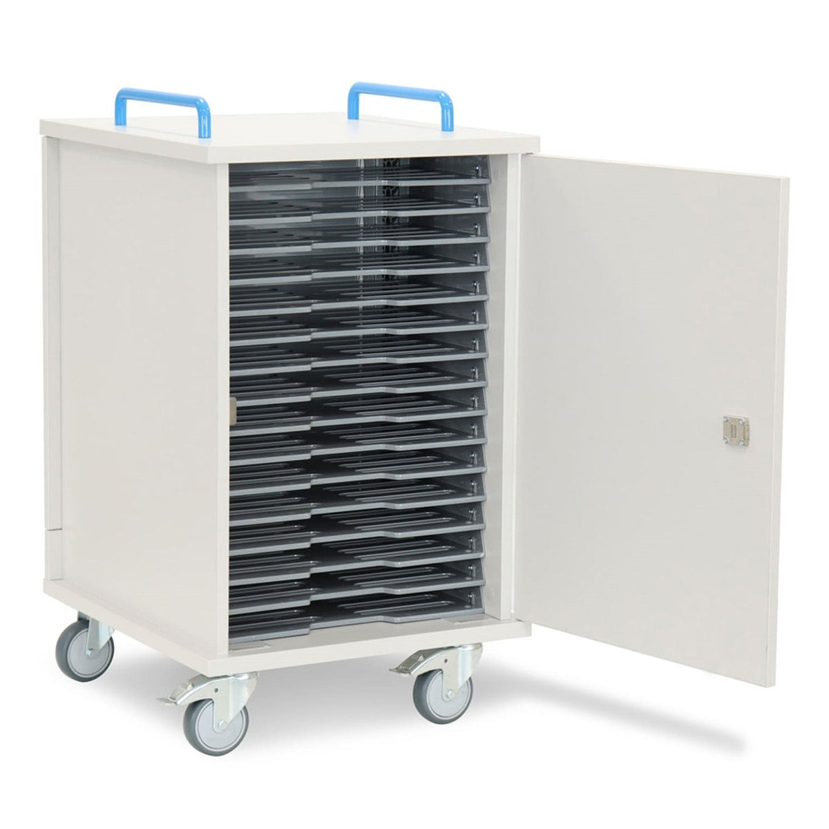 LapCabby Lyte mobile single door dual USB A & USB C charging cabinet – 16