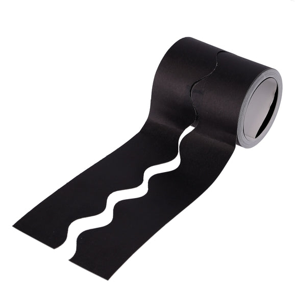 SCO CARD DECORATIVE BORDER ROLL SCOLLOPED 57MMX15M BLACK 1PC -Min Qty 12