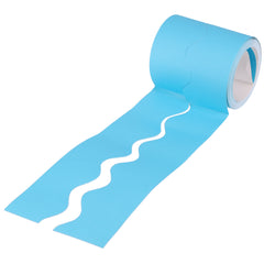SCO CARD DECORATIVE BORDER ROLL SCOLLOPED 57MMX15M AZURE 6PC -Min Qty 12