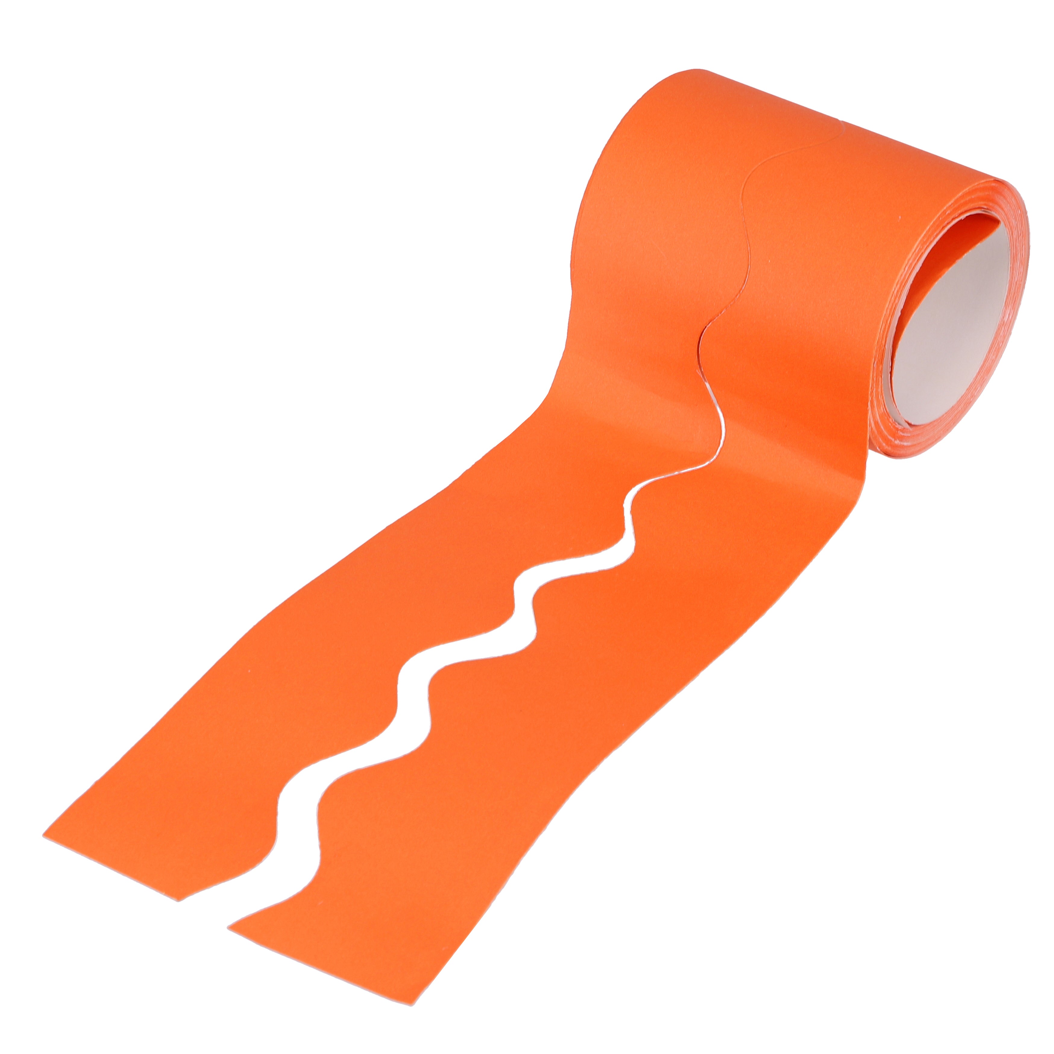 SCO CARD DECORATIVE BORDER ROLL SCOLLOPED 57MMX15M ORANGE 1PC -Min Qty 12