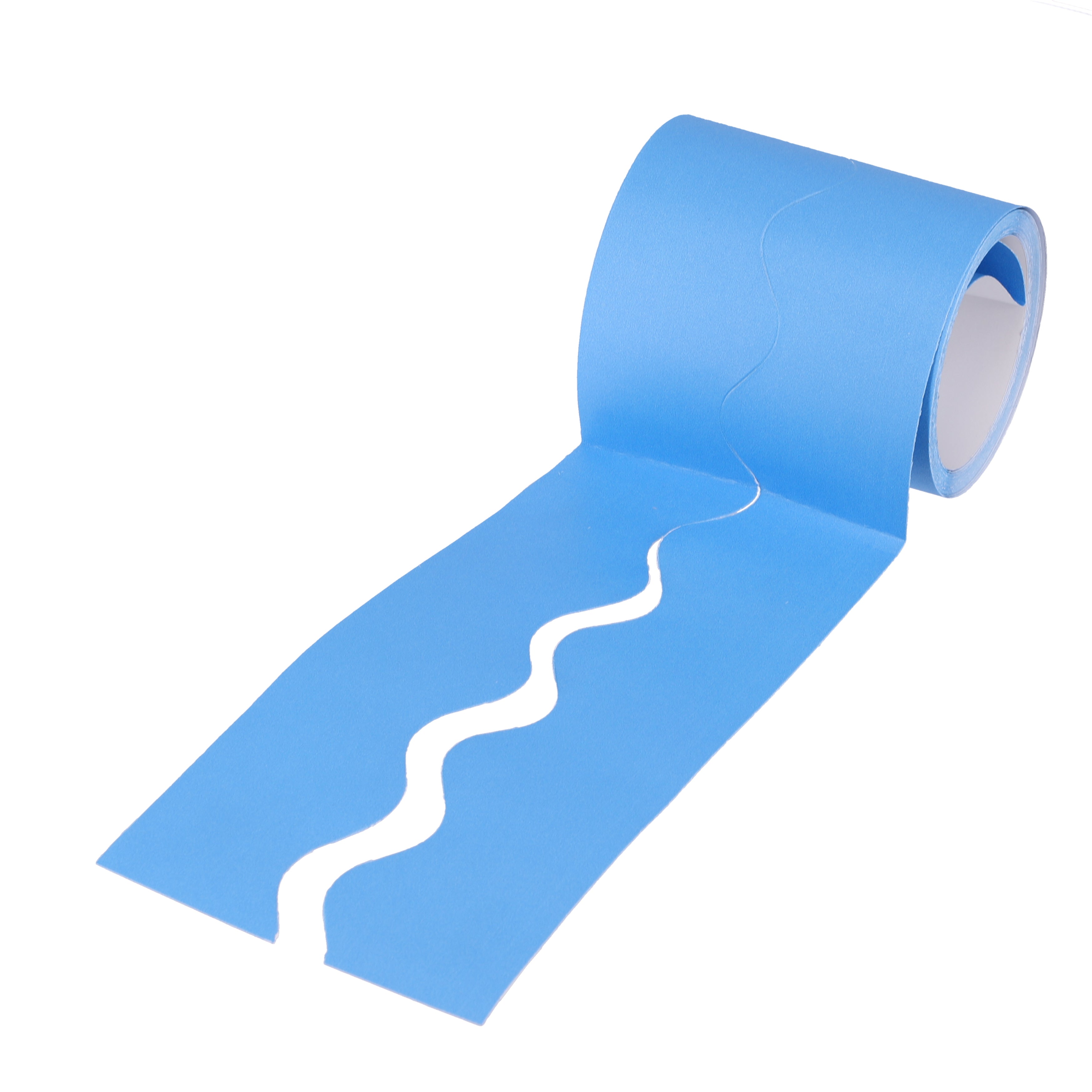 SCO CARD DECORATIVE BORDER ROLL SCOLLOPED 57MMX15M BRIGHT BLUE 1PC -Min Qty 12