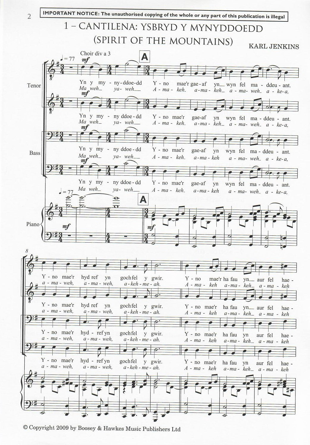 Jenkins This Land of Ours TTBB - vocal score