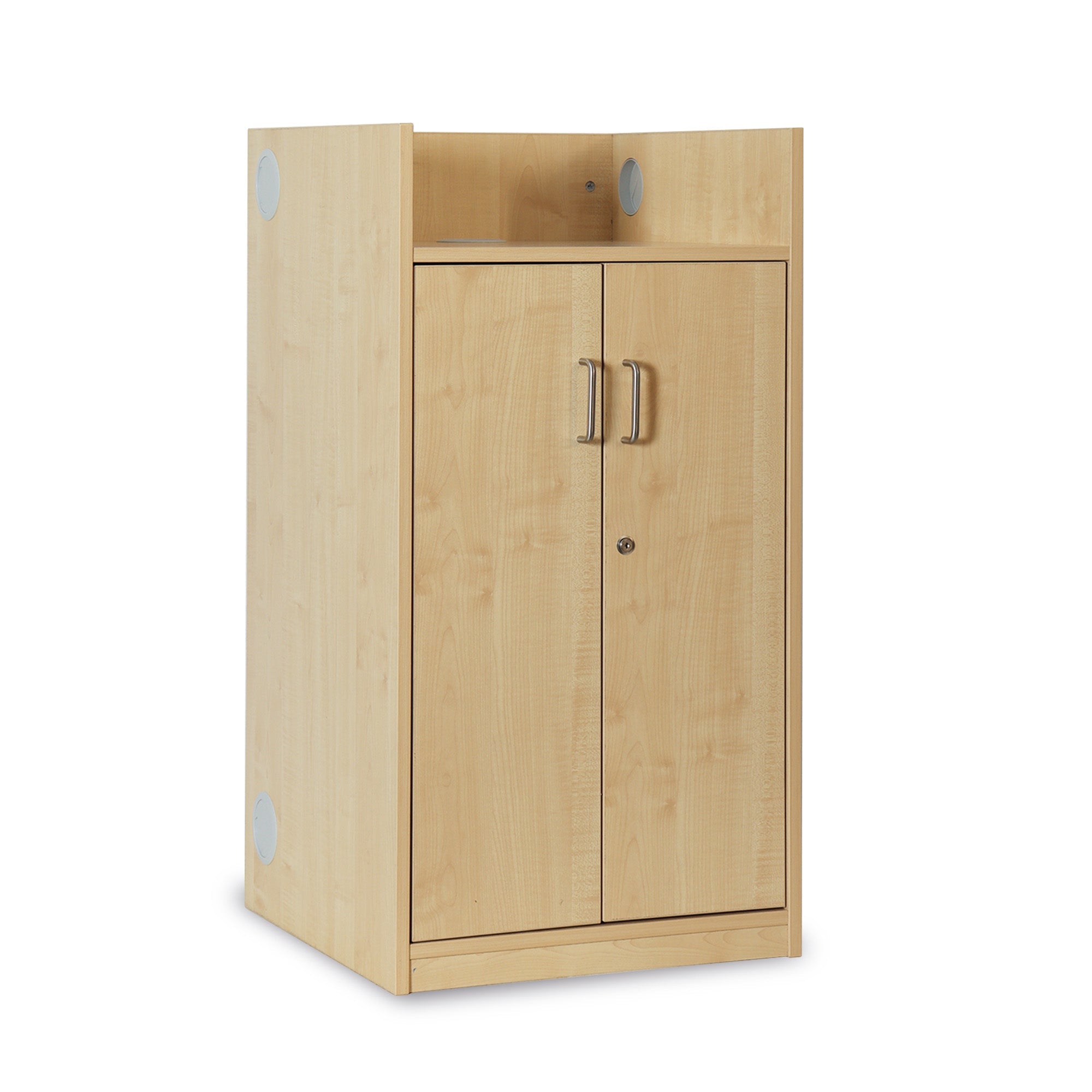Monarch classic lectern with lockable storage - Maple