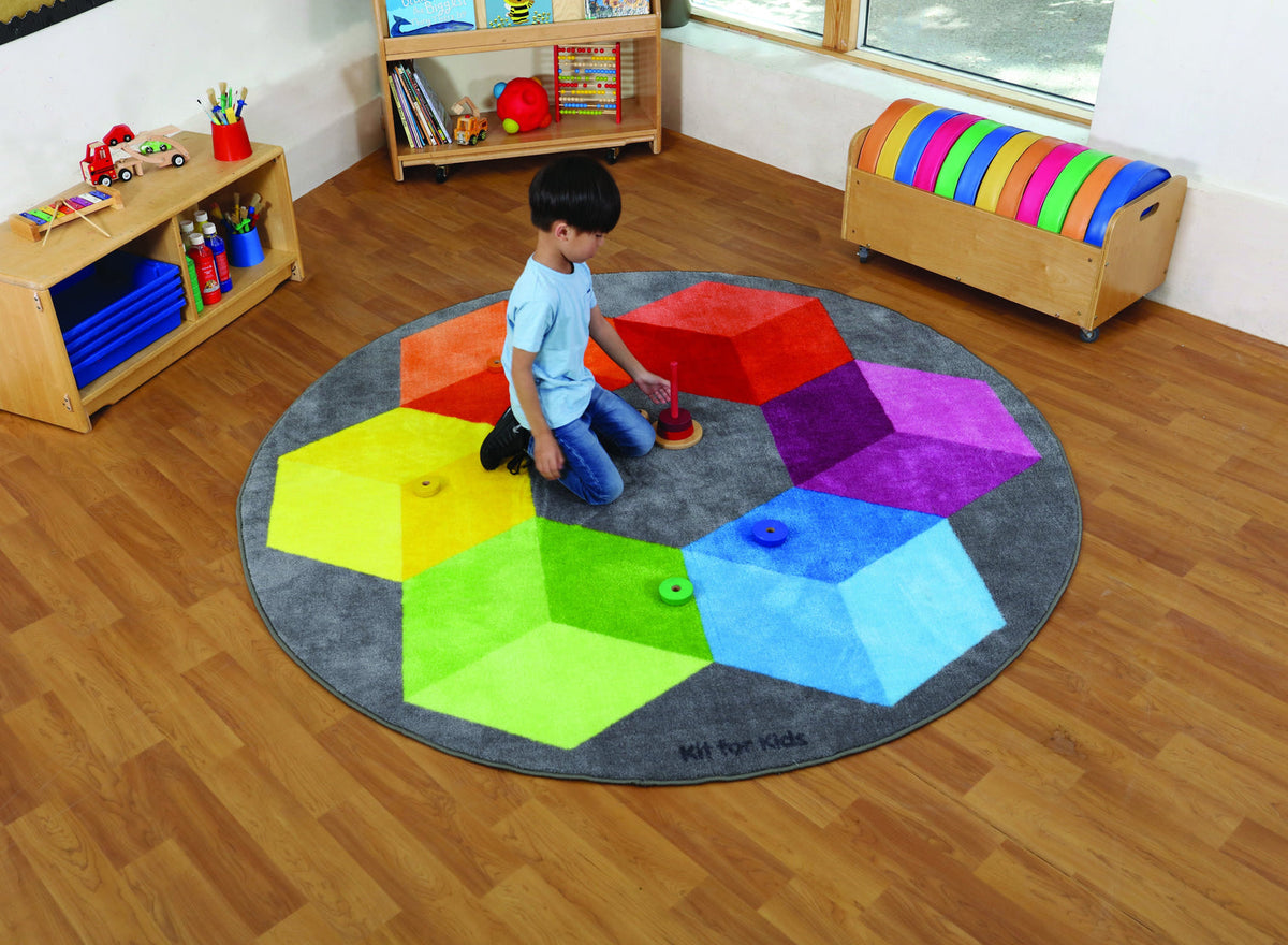 Rainbow™ Circular Polygons Carpet