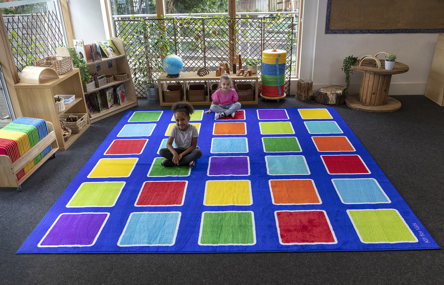 Rainbow™ Squares Large Placement Carpet