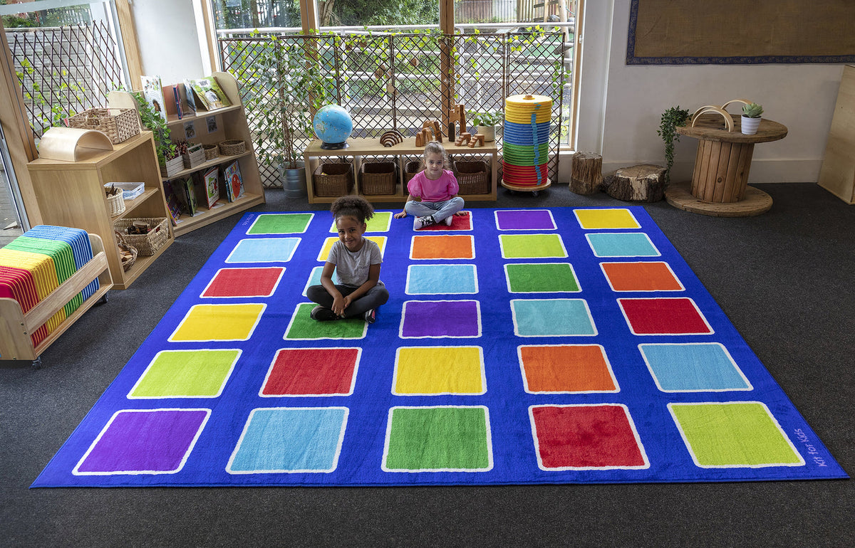 Rainbow™ Squares Large Placement Carpet
