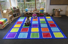 Rainbow™ Squares Large Placement Carpet
