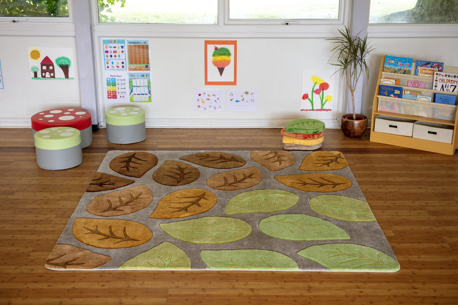 Seasonal Leaves Super Deluxe Carved Carpet