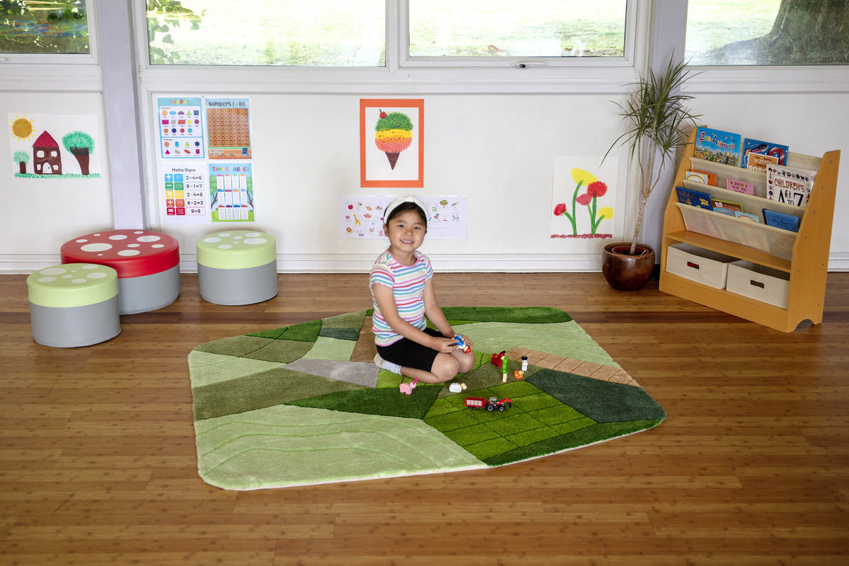 Aerial Landscape Super Deluxe Carved Carpet