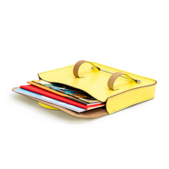 Oxford Traditional leather music case - Lemon