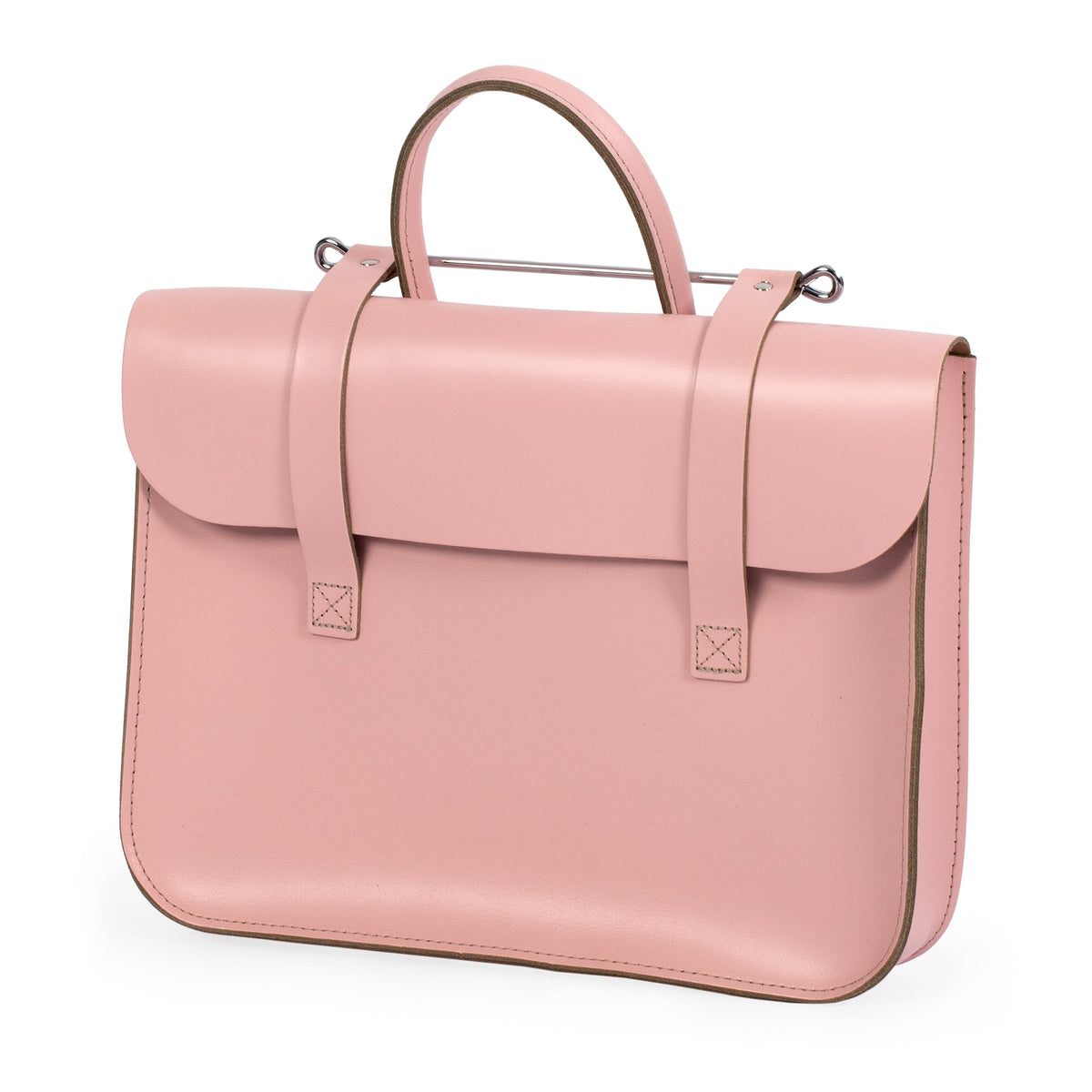 Oxford Traditional leather music case - Baby pink