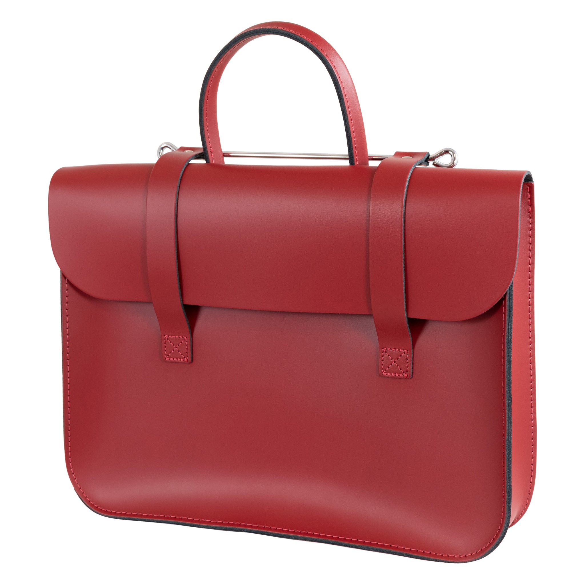 Oxford Traditional leather music case - Red
