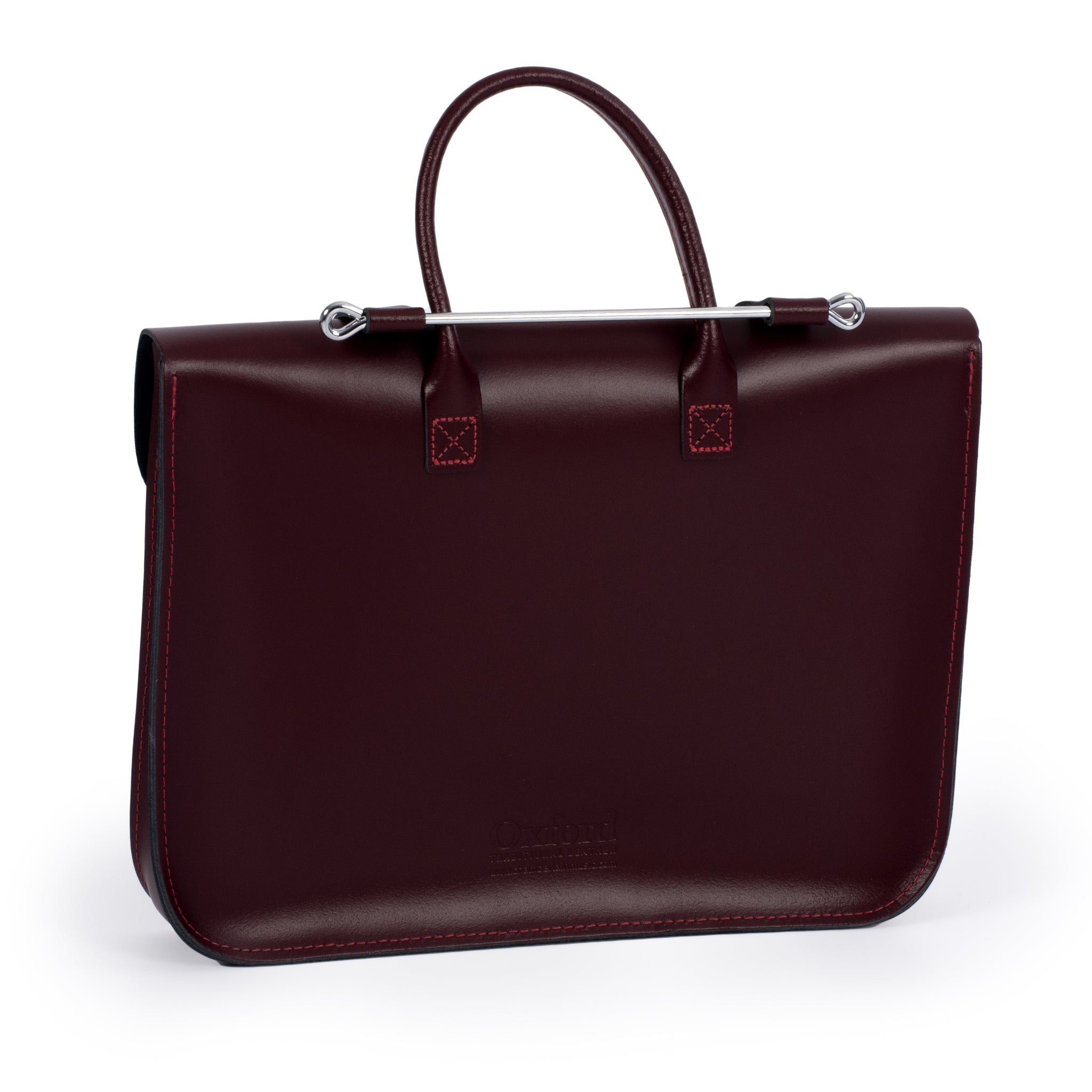 Oxford Traditional leather music case - Dark burgundy