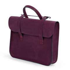 Oxford Traditional leather premium music case - Plum