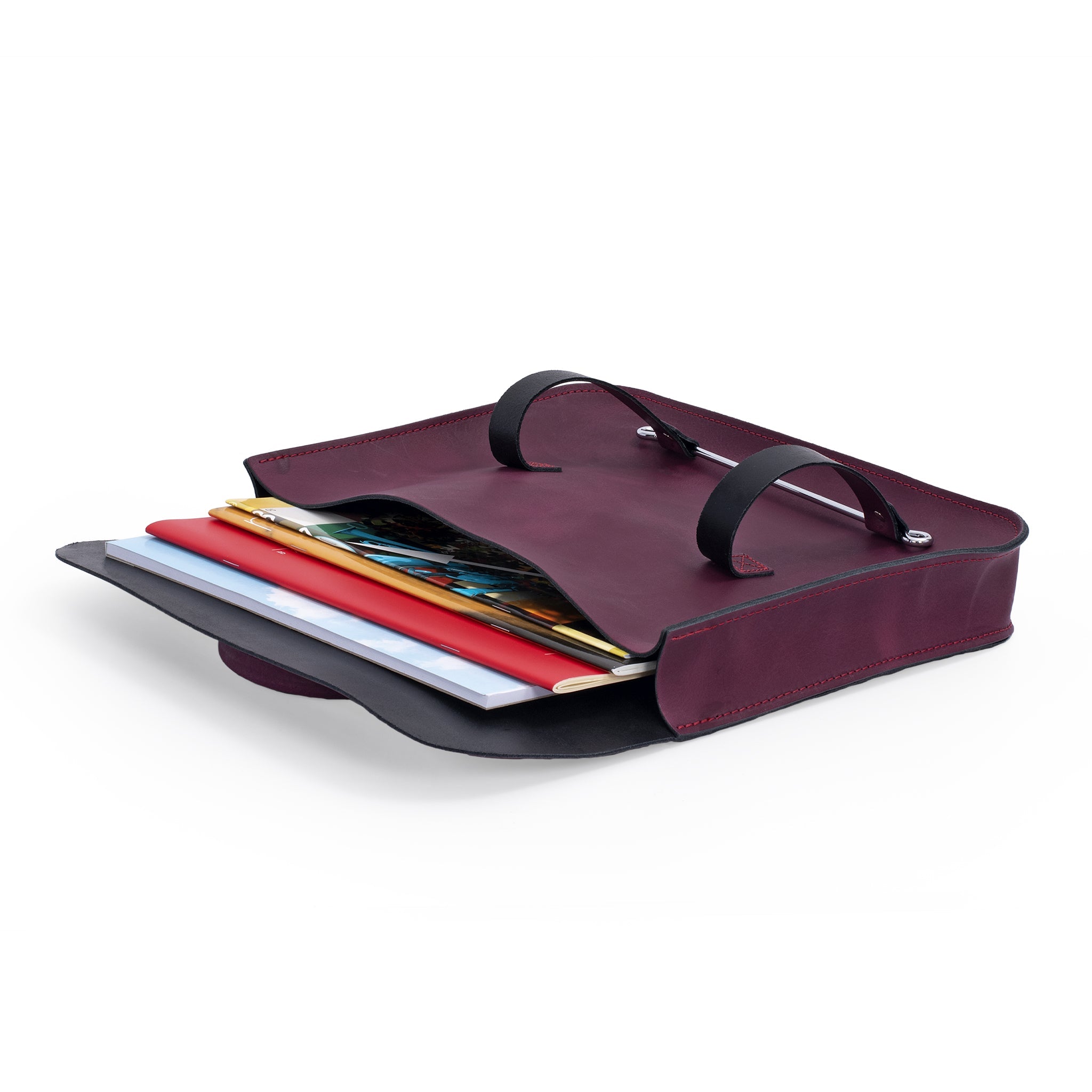 Oxford Traditional leather premium music case - Plum