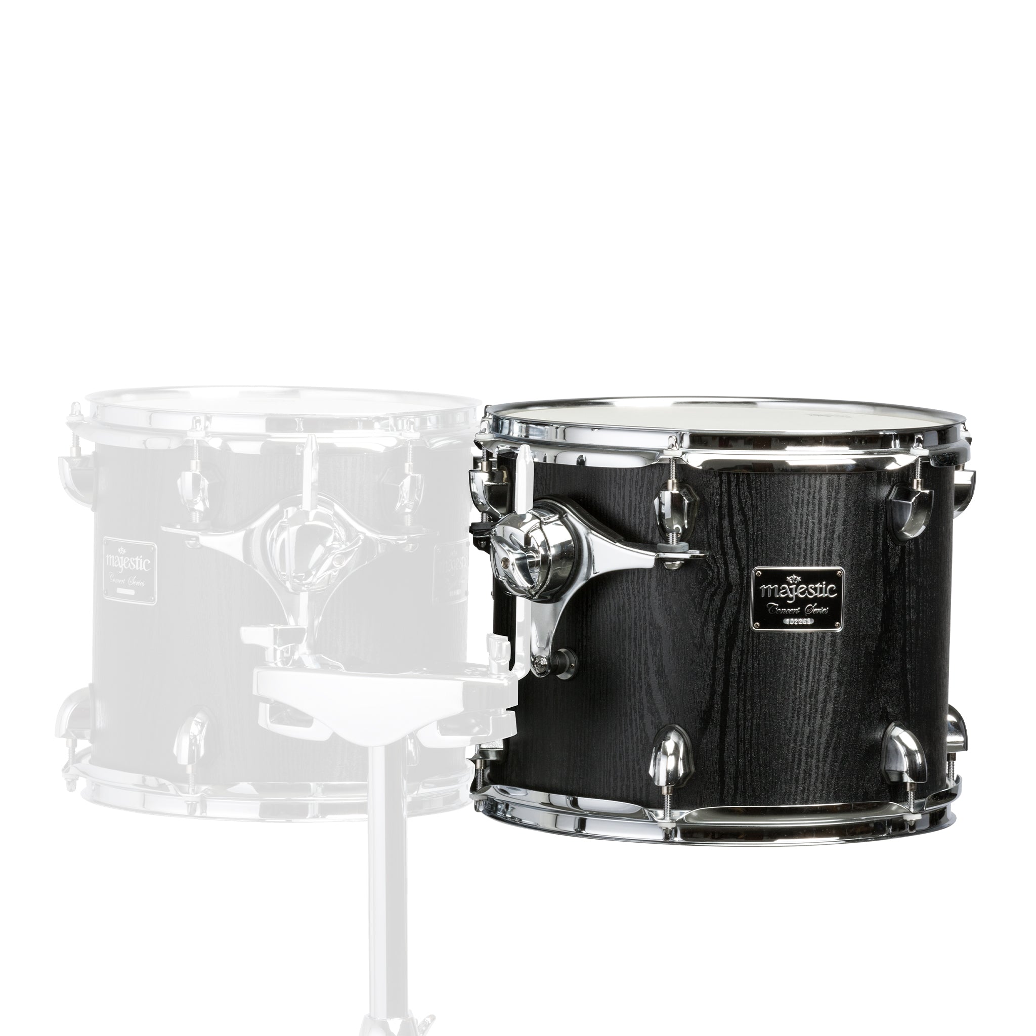 Majestic Concert Black double headed concert tom - 15\"x14\"
