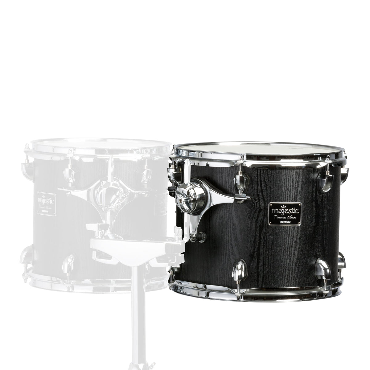 Majestic Concert Black double headed concert tom - 15\"x14\"