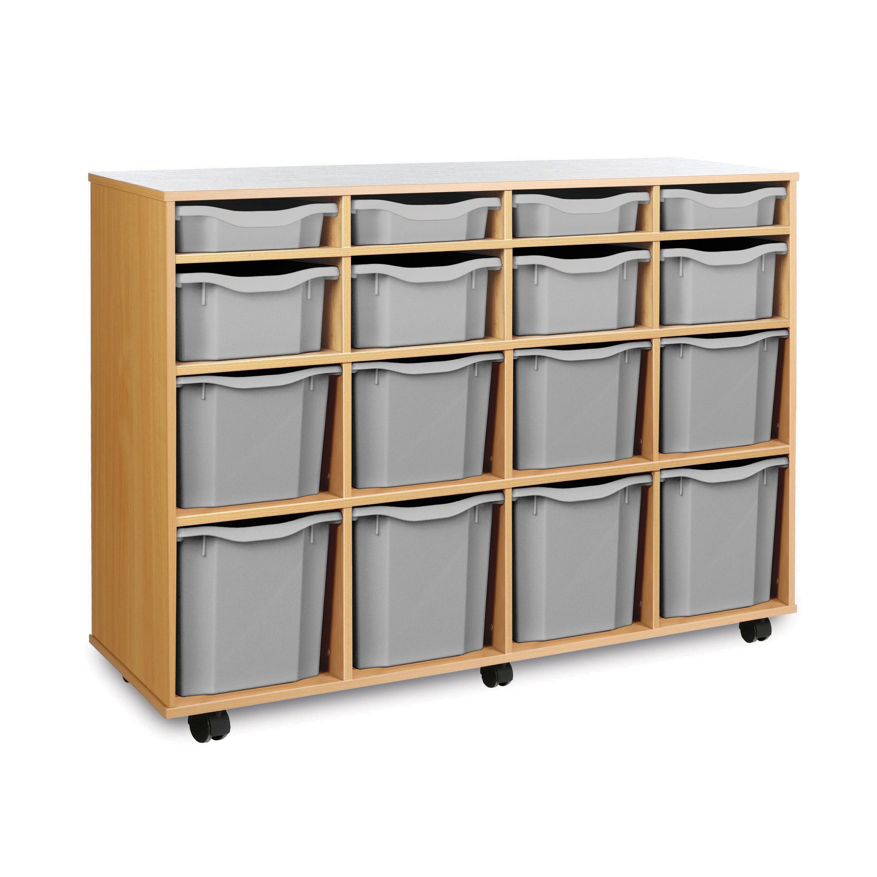 Monarch 16 combination tray storage unit - Light grey